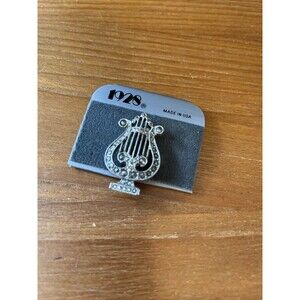 Vintage 1928 Brand Victorian Art Deco Marcasite and Silver Tone Brooch Pin new